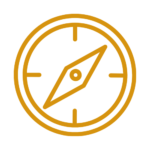 Logos - All Company 15 - Skagway Excursions - Skagway Excursions Orange compass icon on a black background.