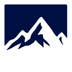 Logos - All Company 37 - Skagway Excursions - Skagway Excursions Stylized white mountain silhouette on a dark blue square background